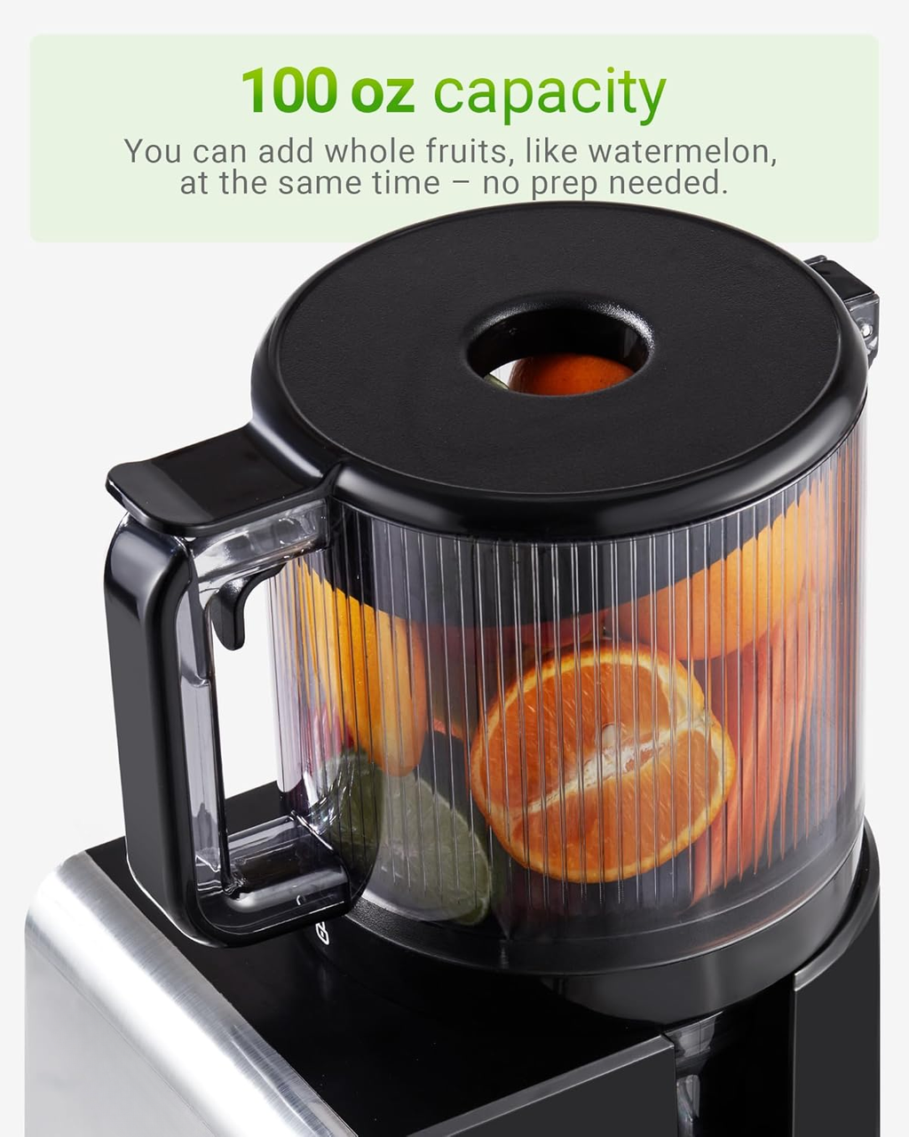 Cold Press Juicer Machine with 6.5" Large Feed Chute