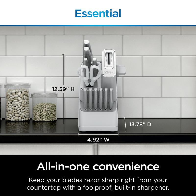 Ninja NeverDull™ 12-Piece Stainless Knife System with Built-in Sharpener
