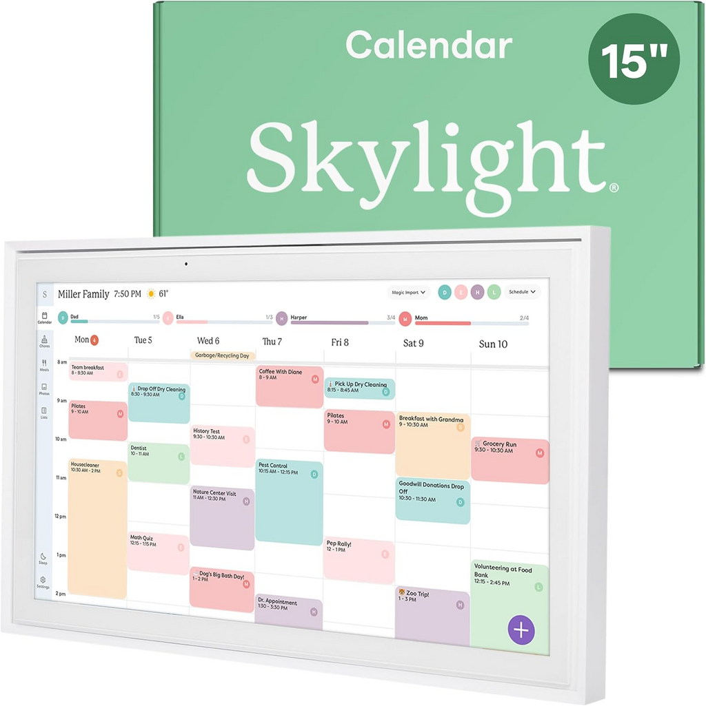 Skylight Calendar - 15 inch Digital Calendar & Chore Chart, Smart Touchscreen Interactive Display