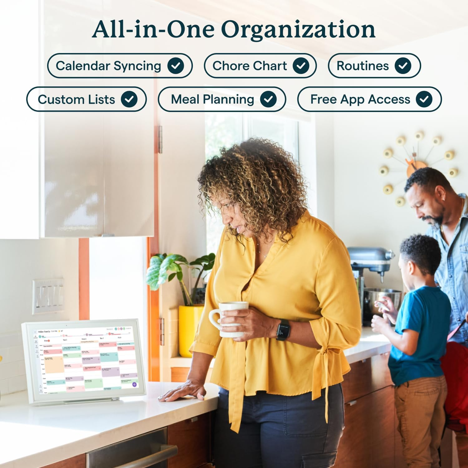 Skylight Calendar - 15 inch Digital Calendar & Chore Chart, Smart Touchscreen Interactive Display