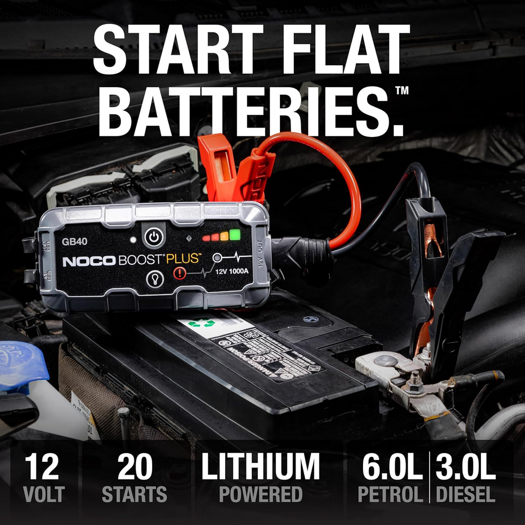 NOCO Boost Plus GB40 1000A UltraSafe Jump Starter Power Pack – 12V Car Battery Booster, Portable Power Bank & Jump Leads