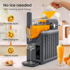 INOVIVA slushie machine multiple angle views showing compact design