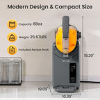 INOVIVA slushie machine dimensions and size comparison